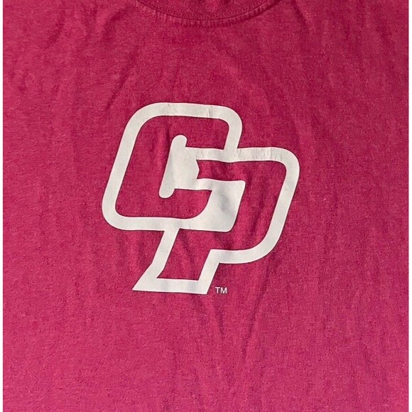 Cal Poly Pink T-Shirt Men's M Regular Crew Neck Solid‎ Cotton CP San Luis Obispo - Picture 2 of 4